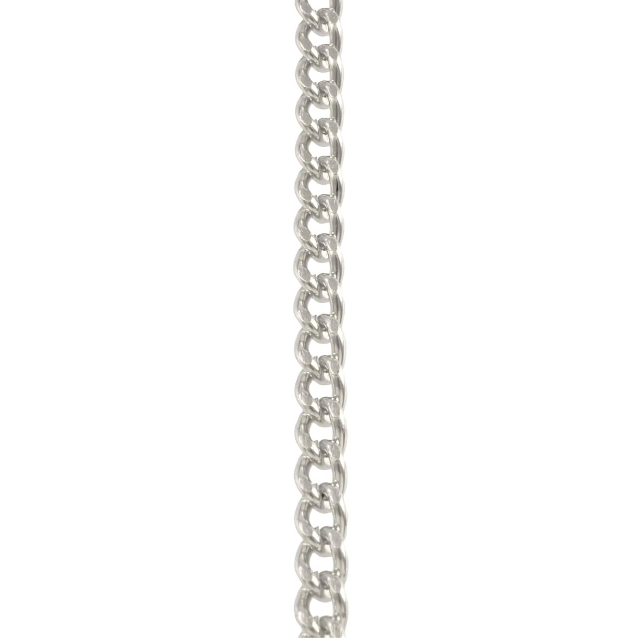 12 Pack: 96&#x22; Rhodium Curb Chain by Bead Landing&#x2122;